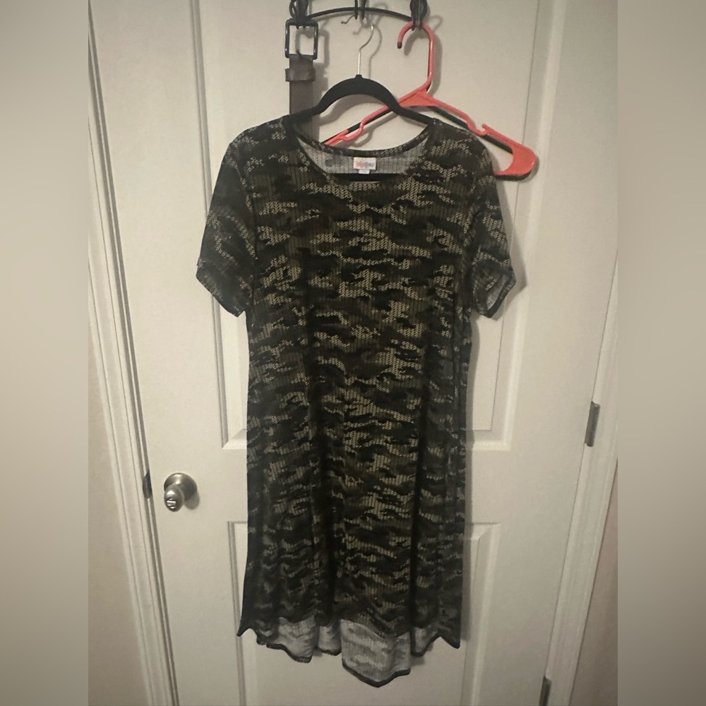 LuLaRoe Black and Cream Maxi Dress
